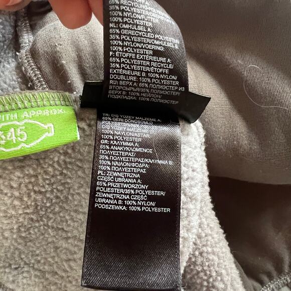 The North Face Polartec Recycled Fleece Jacket Womens Small Gray Full Zip - Picture 13 of 14